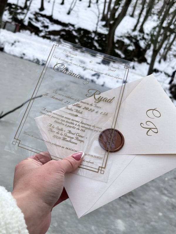 acrylic birthday invitation with premium finish and modern layout