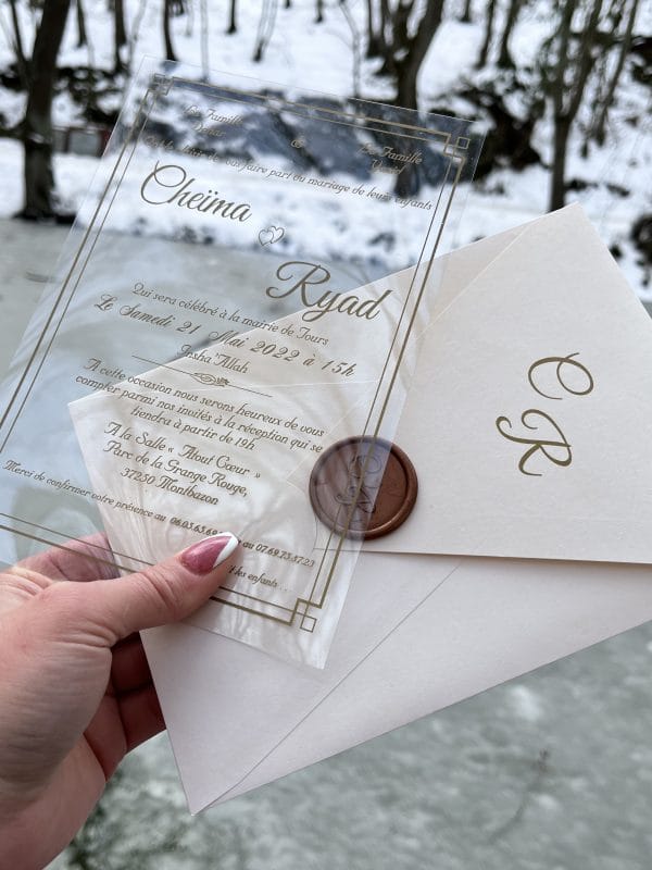 acrylic invitations with premium finish and modern layout