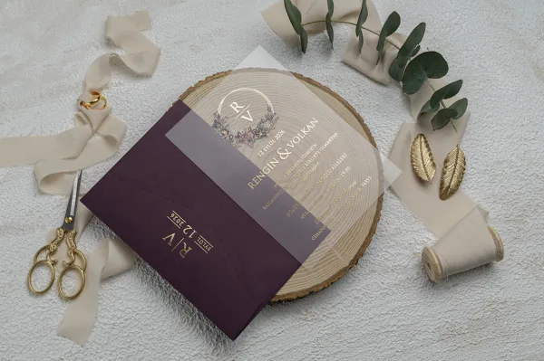 modern frosted invitation card for quinceañera with refined look