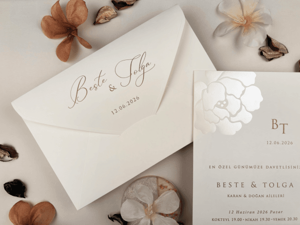 Custom wedding card created for birthday invitation celebrations