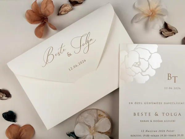 Custom wedding card created for birthday invitation celebrations