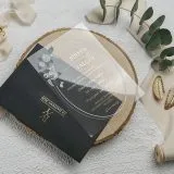 acrylic wedding invitations card and transparent quinceañera invitations with modern design