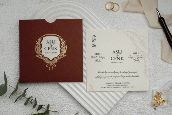 Custom wedding card created for sweet 16 invitation celebrations