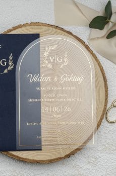 acrylic wedding invitations card and transparent quinceañera invitations with modern design