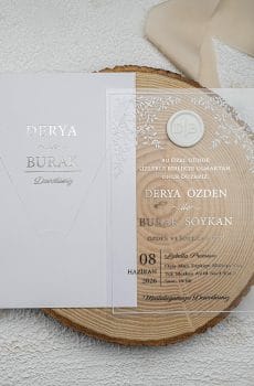 acrylic wedding invitations card and transparent quinceañera invitations with modern design