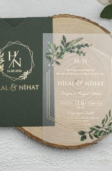 acrylic wedding invitations card and transparent quinceañera invitations with modern design