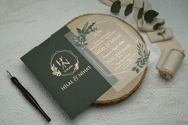 acrylic wedding invitations card and transparent quinceañera invitations with modern design