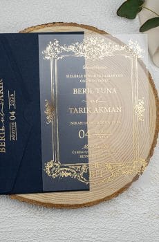 acrylic wedding invitations card and transparent quinceañera invitations with modern design