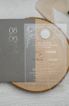 acrylic wedding invitations card and transparent quinceañera invitations with modern design