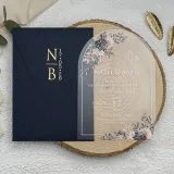 acrylic wedding invitations card and transparent quinceañera invitations with modern design