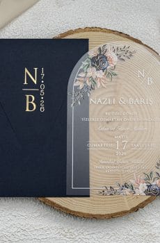 acrylic wedding invitations card and transparent quinceañera invitations with modern design