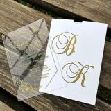 acrylic wedding invitations card and transparent quinceañera invitations with modern design