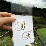 acrylic wedding invitations card and transparent quinceañera invitations with modern design