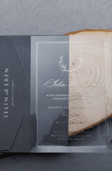 Elegant Acrylic Wedding Invitations – Transparent & Quinceañera Designs
