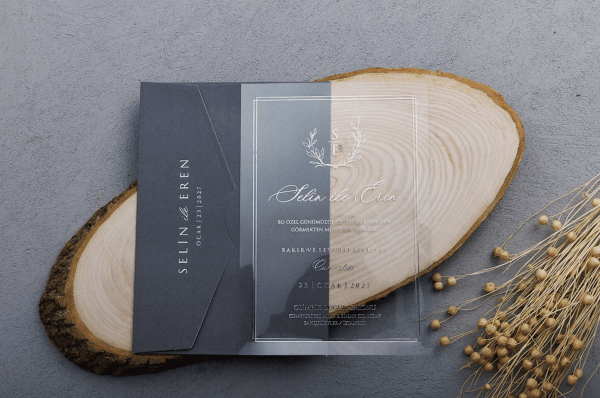acrylic invitation card