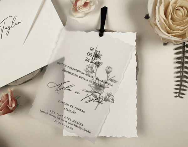 acrylic wedding invitations card and transparent quinceañera invitations with modern design