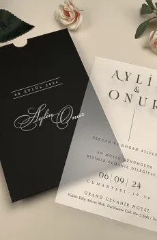 acrylic wedding invitations card and transparent quinceañera invitations with modern design