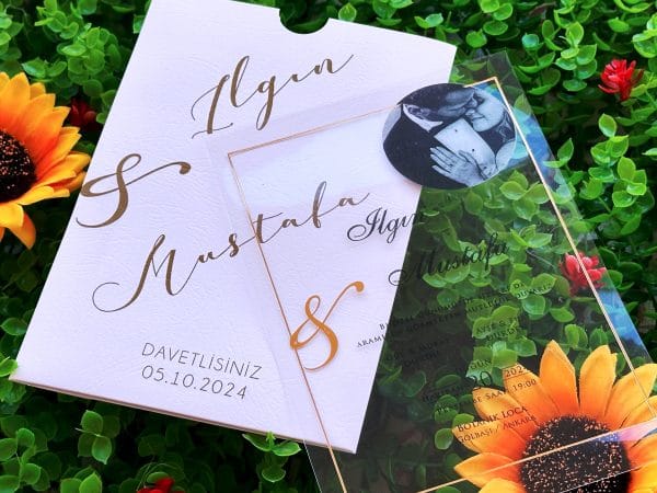 acrylic sweet 16 invitation with premium finish and modern layout