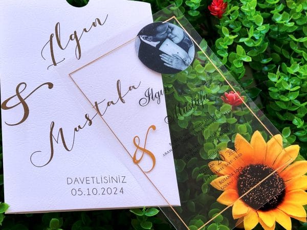 acrylic sweet 16 invitation with premium finish and modern layout