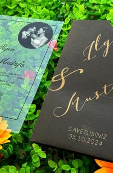 acrylic invitations with premium finish and modern layout