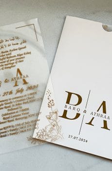 acrylic sweet 16 invitation with premium finish and modern layout