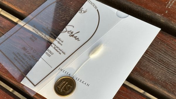 acrylic wedding invitations card and transparent quinceañera invitations with modern design