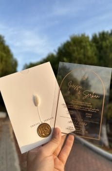 acrylic wedding invitations card and transparent quinceañera invitations with modern design