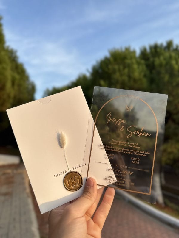 acrylic wedding invitations card and transparent quinceañera invitations with modern design