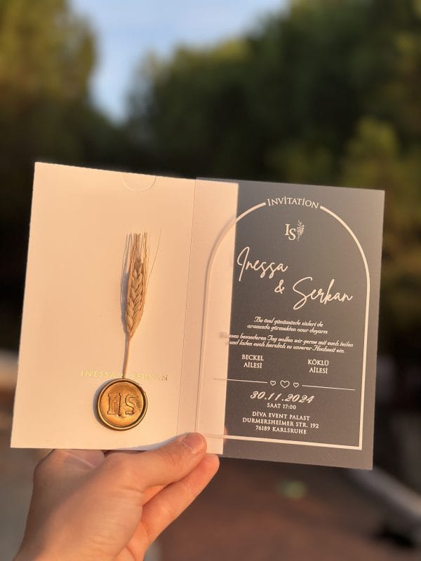acrylic wedding invitations card and transparent quinceañera invitations with modern design