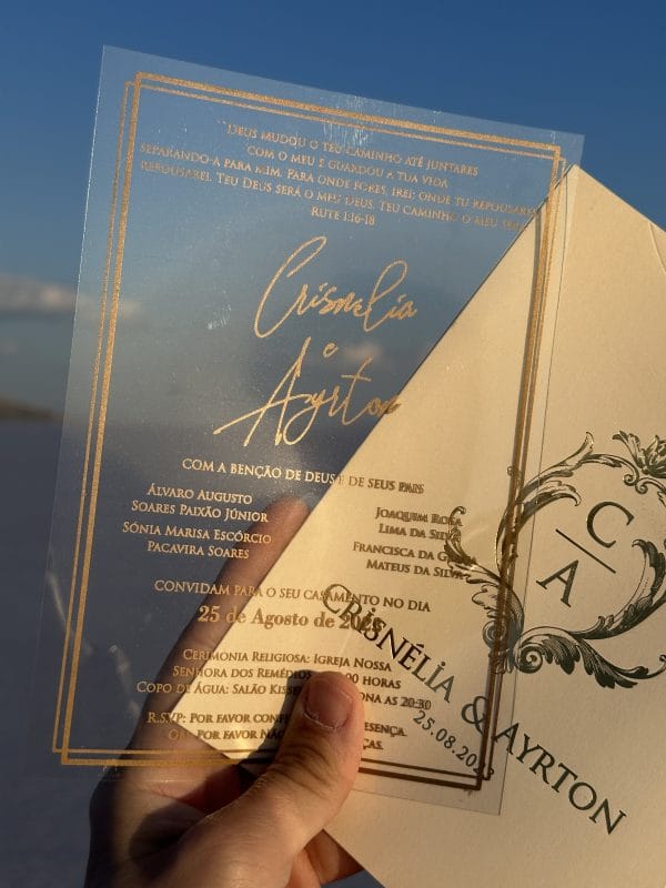acrylic invitations with premium finish and modern layout