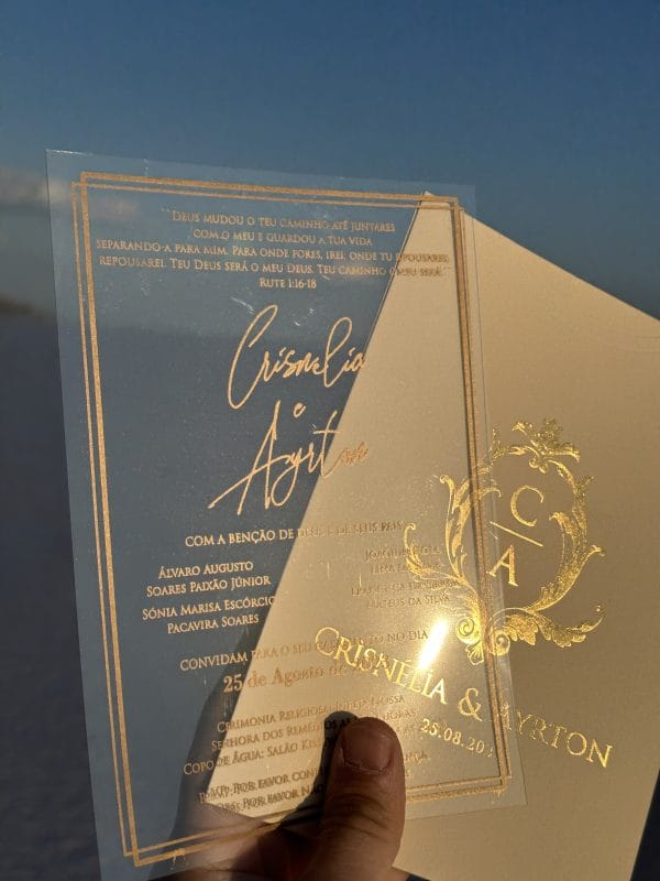 acrylic invitations with premium finish and modern layout