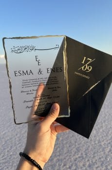 acrylic birthday invitation with premium finish and modern layout