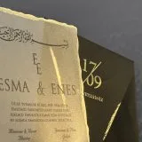 transparent wedding invitation with premium finish and modern layout