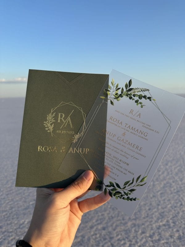 acrylic birthday invitation with premium finish and modern layout