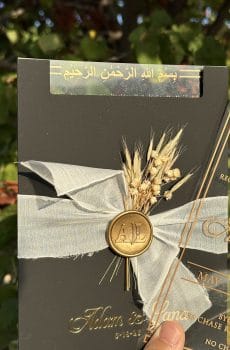 Black Cover Acrylic Invitations