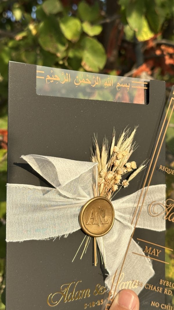 luxurious frosted invitation card for sweet 16 with transparent design