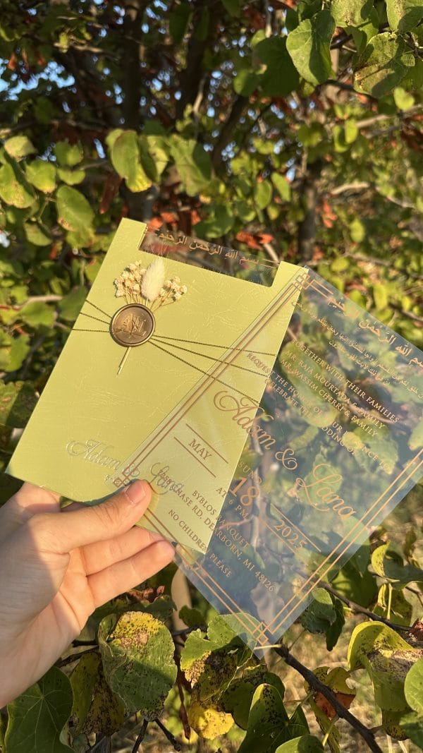 acrylic wedding invitations card and transparent quinceañera invitations with modern design