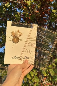acrylic wedding invitations card and transparent quinceañera invitations with modern design