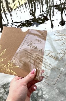 acrylic birthday invitation with premium finish and modern layout