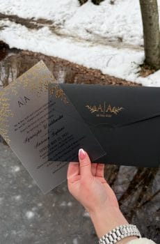 acrylic birthday invitation with premium finish and modern layout