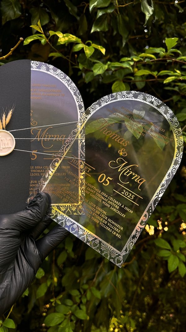 chic square invitation card for sweet 16 with transparent design