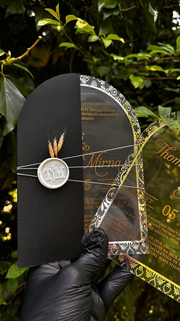minimalist acrylic invitation card for sweet 16 with premium quality