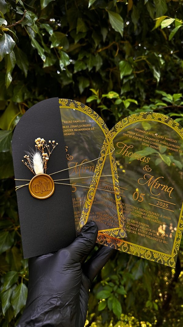 luxurious square invitation card for wedding with premium quality