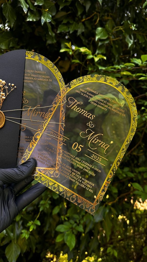 personalized mirror invitation card for bridal shower with premium quality