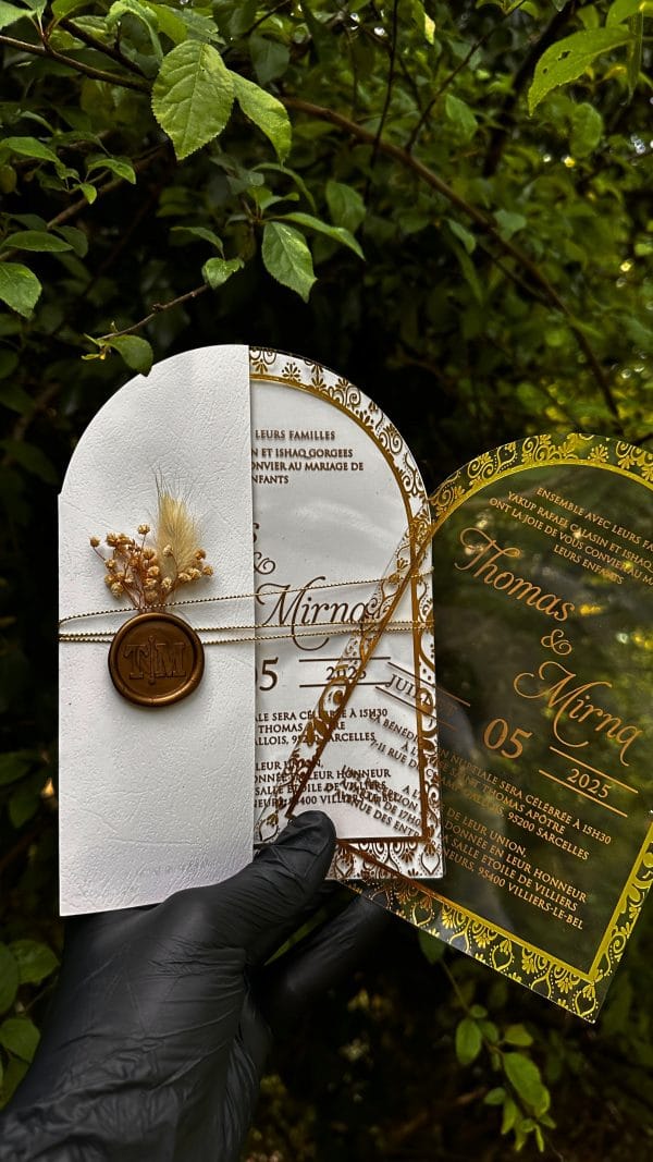 minimalist wax seal invitation card for sweet 16 with sleek layout