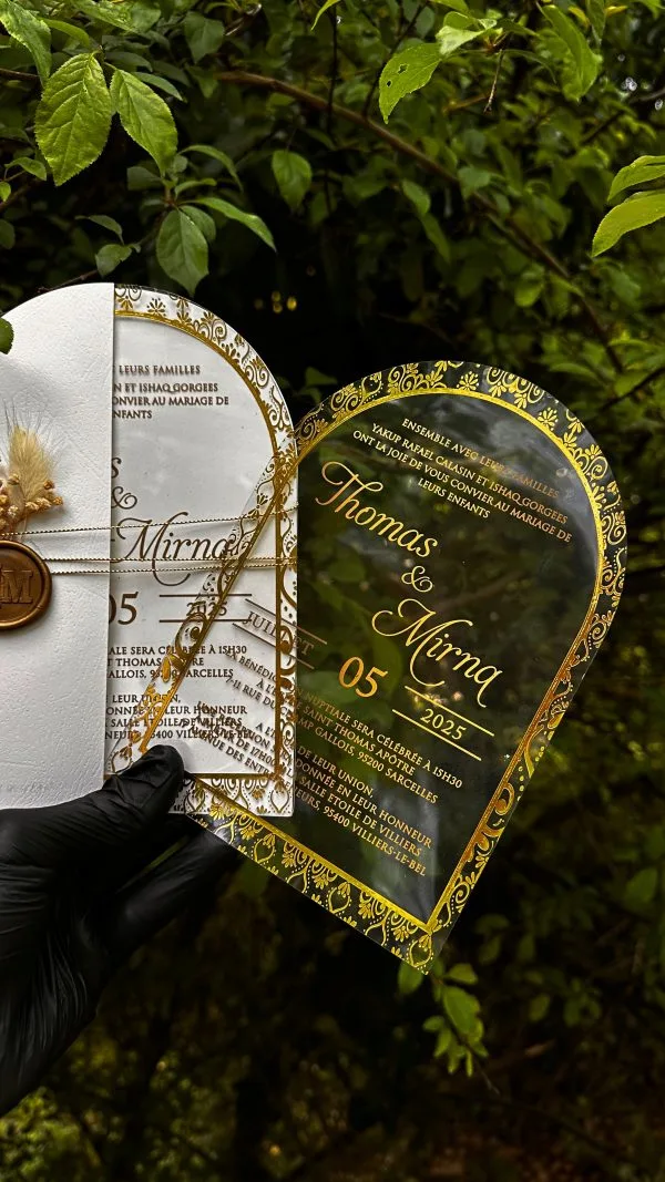 luxurious mirror invitation card for birthday with premium quality