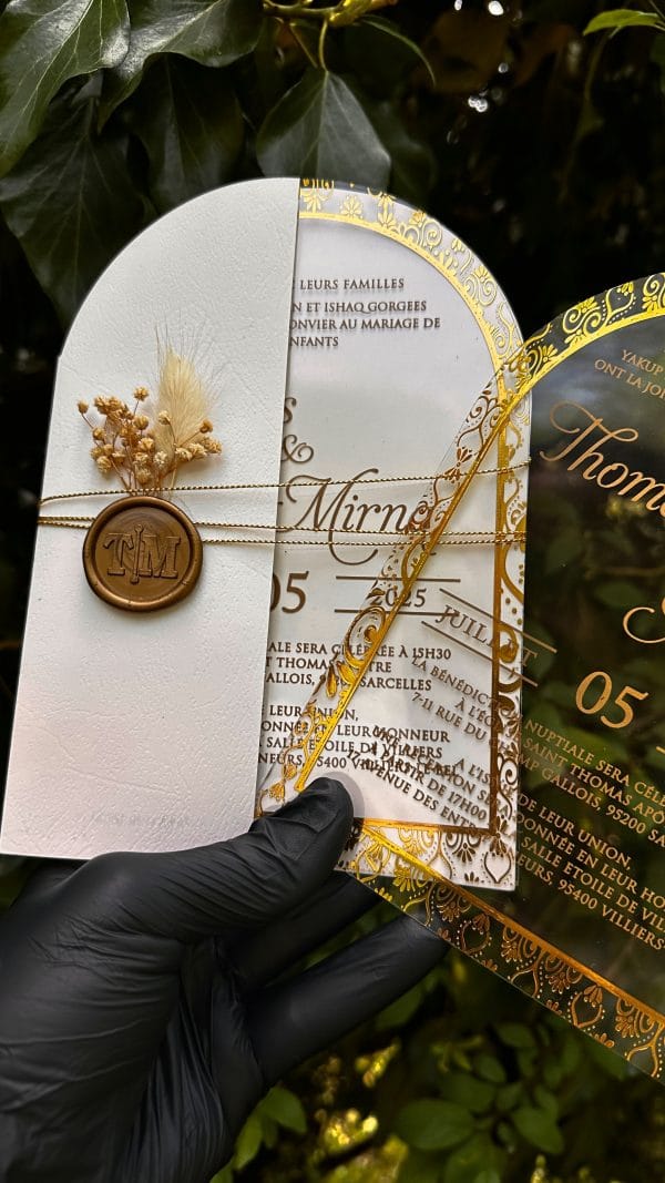 chic square invitation card for wedding with premium quality