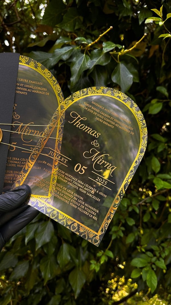 luxurious mirror invitation card for sweet 16 with transparent design