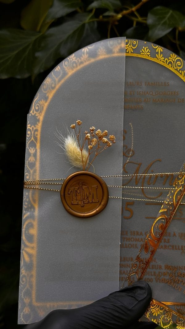 chic wax seal invitation card for birthday with premium quality
