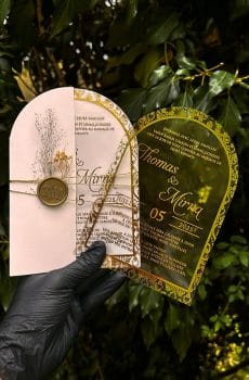 Chic Gold edge Invitation for Sweet 16